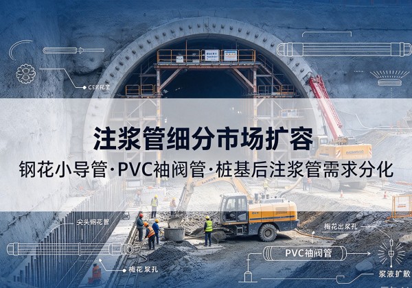 浙江注浆管细分市场扩容，隧道钢花小导管、PVC 袖阀管、桩基后注浆管需求分化